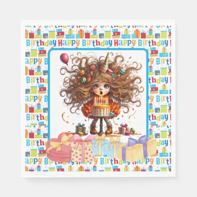 Guardanapo De Papel Parabéns, garota (Frente)