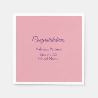 Guardanapo De Papel Parabéns graduado adicione o nome da escola simple
