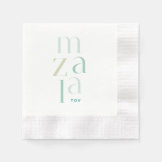 Guardanapo De Papel Parabéns Mazel Tov Green Hebraico