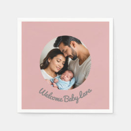 Guardanapo De Papel Parabéns nova menina rosa, bem-vinda, bebê