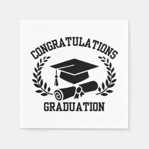 Guardanapo De Papel Parabéns Para Graduação 3 Ply Napkins