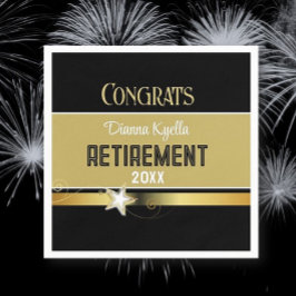 Guardanapo De Papel Parabéns pela aposentadoria! Personalizado, clássi