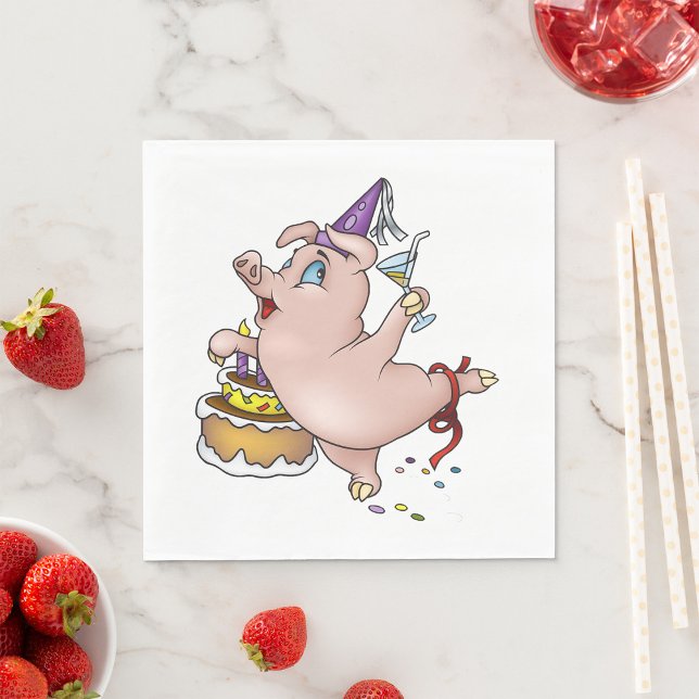 Guardanapo De Papel Parada Birthday Pig (Criador carregado)