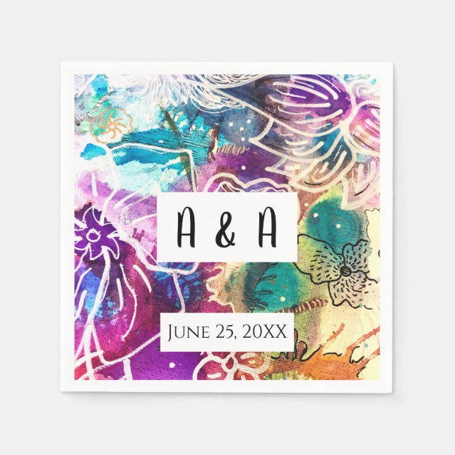 Guardanapo De Papel Paradise Floral Wedkins (Frente)