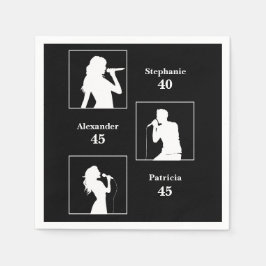 Guardanapo De Papel Parceiro Aniversário triplicou o divertido negro m