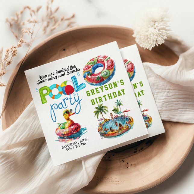 Guardanapo De Papel Parceiro de Piscina Adulto de Verão Praia de Anive (Criador carregado)