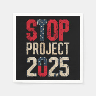 Guardanapo De Papel Pare o Projeto 2025 Trump Biden Vintage