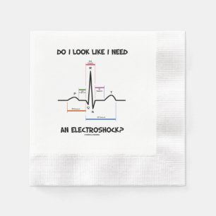 Guardanapo De Papel Pareço Precisar de um Choque Elétrico? EKG ECG