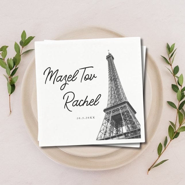 Guardanapo De Papel Paris França Eiffel Tower Mazel Tov Napkins (Paris France Eiffel Tower Mazel Tov Napkins
)