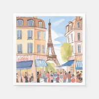 Paris França Torre Eiffel Aquarela Viagem