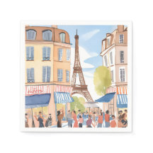 Paris França Torre Eiffel Aquarela Viagem