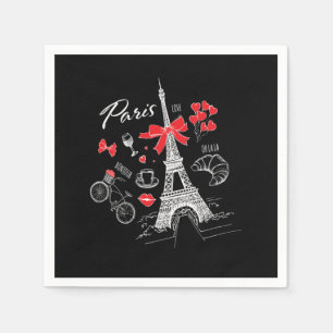 Guardanapo De Papel Paris França Viagem França Torre Eiffel