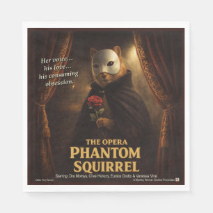 Guardanapo De Papel Paródia de Esquilo Fantasma da Ópera