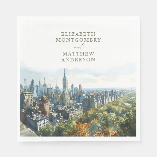 Guardanapo De Papel Parque Central de Nova Iorque (Frente)