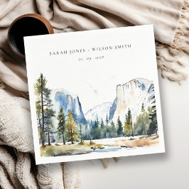 Guardanapo De Papel Parque Nacional Chic Yosemite CA Watercolor Casame