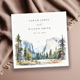 Guardanapo De Papel Parque Nacional Chic Yosemite CA Watercolor Casame