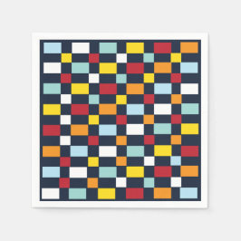 Guardanapo De Papel Parte Colorida do Quadro de Verificação