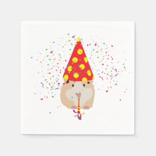 Guardanapo De Papel Partida de Hamster - Animais com festa