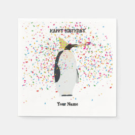 Guardanapo De Papel Partida de pinguins - Animais na Festa de aniversá