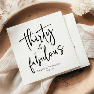 Guardanapo De Papel Partido aniversário de 30 anos Minimalista e Fabul
