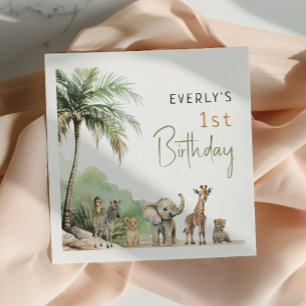 Guardanapo De Papel Partido Aniversário de criança Selgle Safari