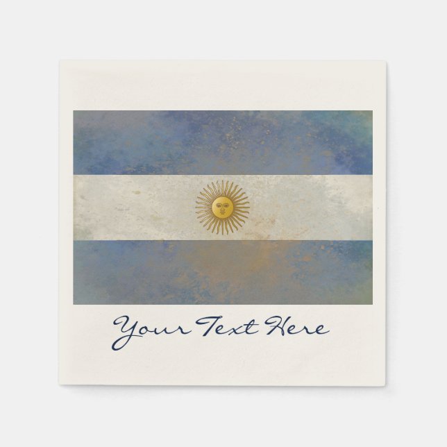 Guardanapo De Papel Partido Bandeira Argentina Napkins (Frente)