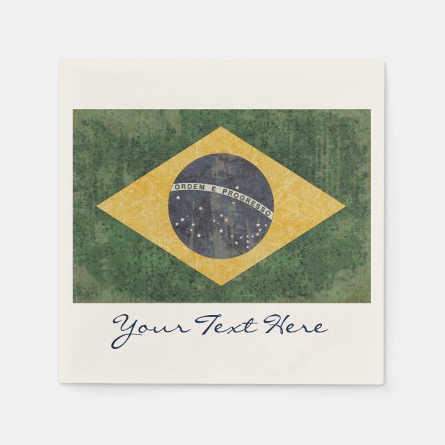 Guardanapo De Papel Partido Bandeira do Brasil Napkins (Frente)