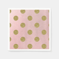 Partido Bolinhas de Glitter Dourado, Cor-de-rosa, 