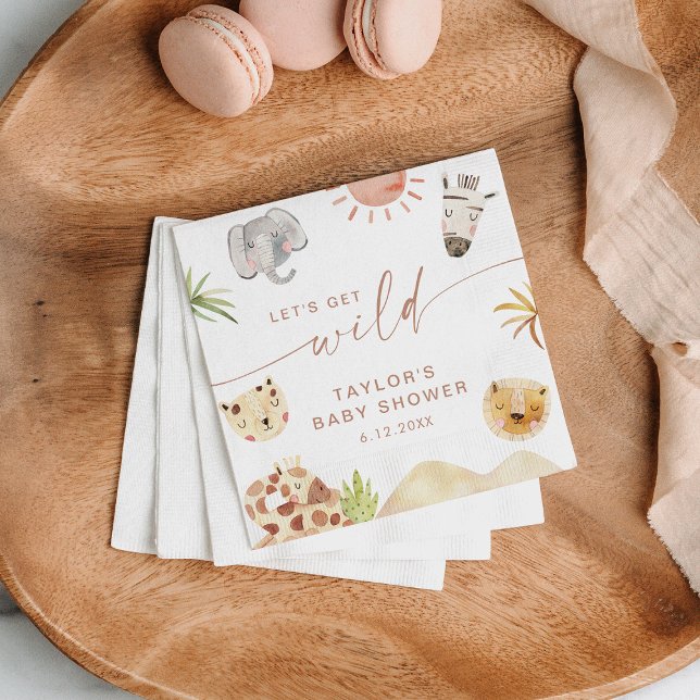 Guardanapo De Papel Partido Chá de fraldas SAFARI (Criador carregado)