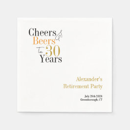 Guardanapo De Papel Partido da aposentadoria: 30 anos aplausos e cerve