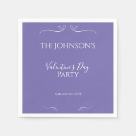 Guardanapo De Papel Partido da Celebração do Dia de os namorados Roxo