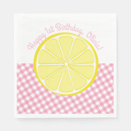 Guardanapo De Papel Partido da Limonada Rosa Napkins