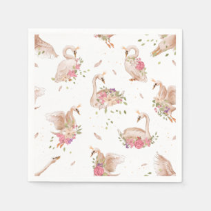 Guardanapo De Papel Partido da Princesa Elegante Swan