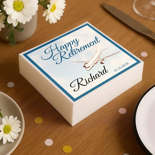 Guardanapo De Papel Partido da Reforma Napkins com Design de Avião (Criador carregado)