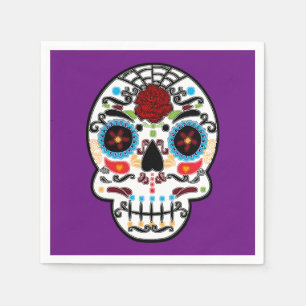 Guardanapo De Papel Partido de esqueleto espanhol mexicano do crânio