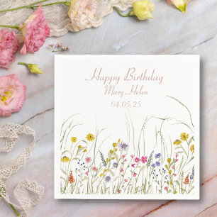 Guardanapo De Papel Partido de Flores Selvagens Napkins
