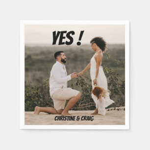 Guardanapo De Papel Partido de Fotos do noivado Napkins