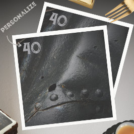 Guardanapo De Papel Partido de homem minimalista de metal negro