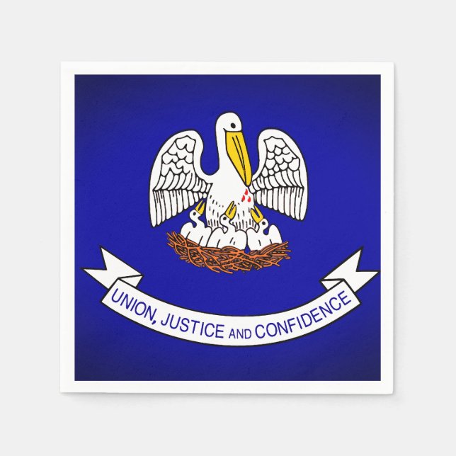 Guardanapo De Papel Partido de Papel de Bandeira do Estado da Louisian (Frente)