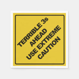 Guardanapo De Papel Partido de Sinais de Construção - Napkin