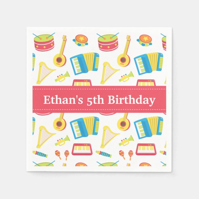Guardanapo De Papel Partido do Aniversário de criança de Padrões de In (Frente)