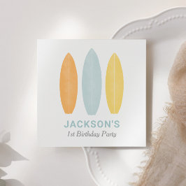 Guardanapo De Papel Partido do Aniversário de criança de Surfboard