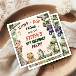 Guardanapo De Papel Partido do Aniversário de criança Réptil