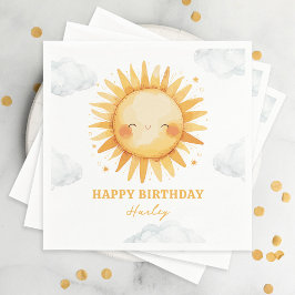 Guardanapo De Papel Partido do Aniversário de criança Sunshine Summer