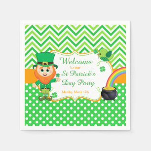 Guardanapo De Papel Partido do Dia de São Patrício Leprechaun Irlandês
