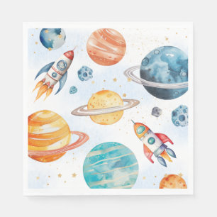 Guardanapo De Papel Partido do Espaço de Aquarela Napkins