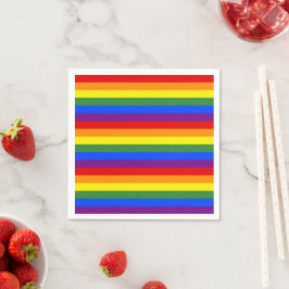 Guardanapo De Papel Partido do Orgulho do Rainbow Stripe