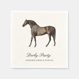 Guardanapo De Papel Partido Elegante Clássico Vintage Horse Race Derby