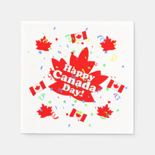 Guardanapo De Papel Partido feliz do dia de Canadá