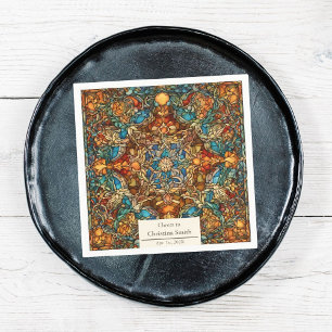 Guardanapo De Papel Partido Geométrico Mosaico de Aposentação de Vidro